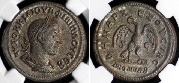 古罗马菲利普一世加注艺术风格银币
